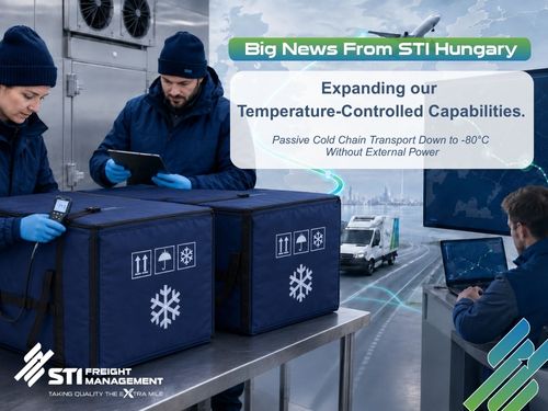 Passive thermal container prepared for temperature-controlled transport by STI Hungary